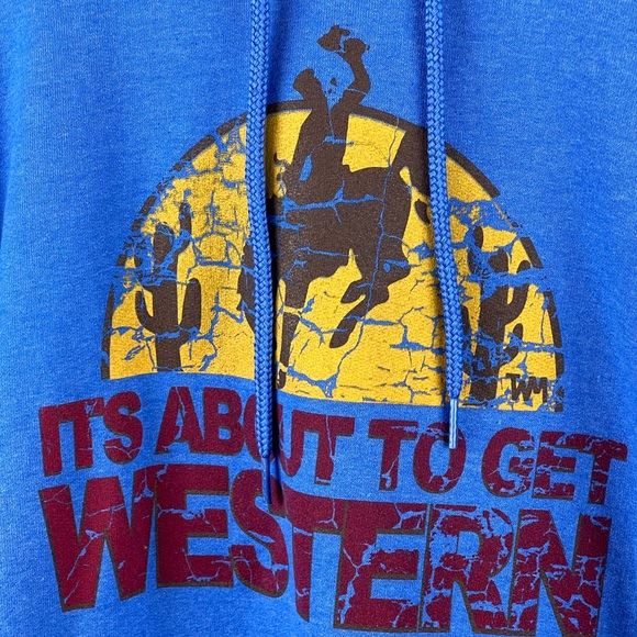 Amazon Xl ☀️blue graphic western sweatshirt - Picture 2 of 8